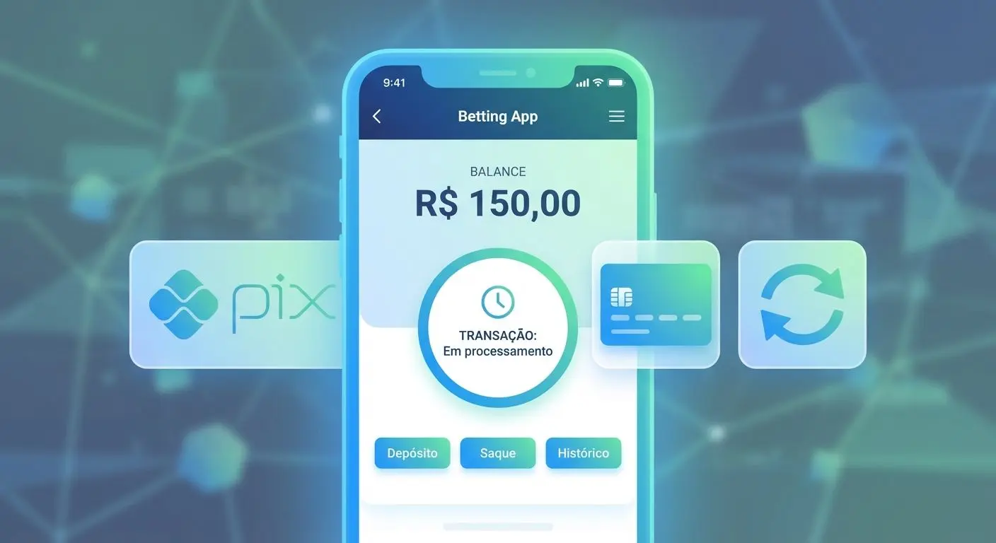 Depósito e saque Betesporte com Pix, cartão e transferência em processamento