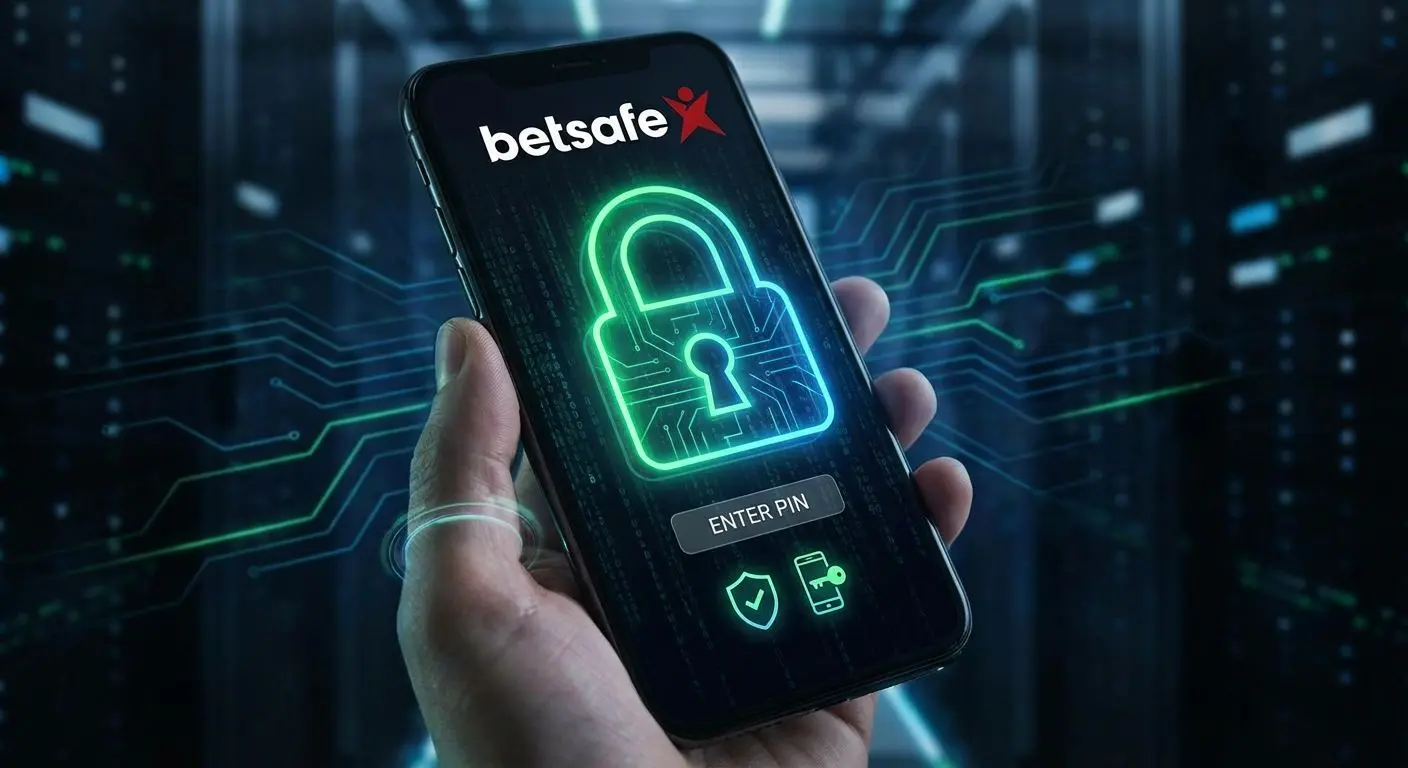 Conceito de segurança de conta em app de apostas esportivas